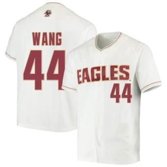 Men's Boston College Eagles Nick Wang Performance Baseball Jersey - Replica White