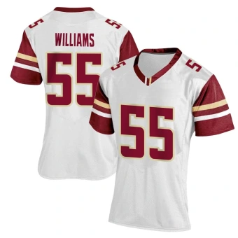 Women's Boston College Eagles Kwan Williams Women Football Jersey - Replica White