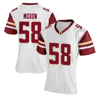 Women's Boston College Eagles Ryan Mickow Women Football Jersey - Replica White